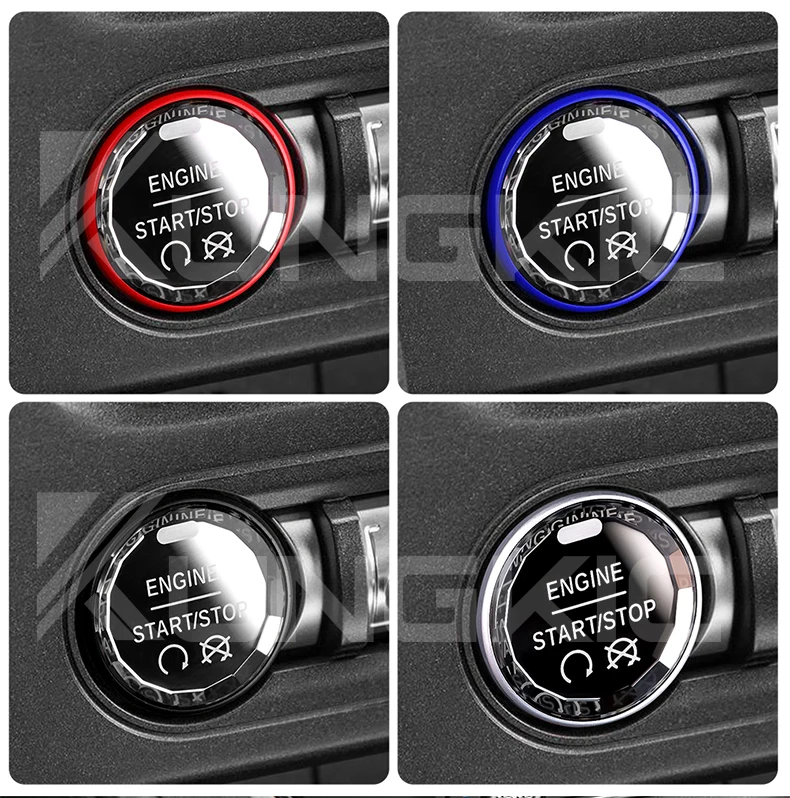 Auto-Start-Motor-Stoppschalter Zündknopf Ersatz für Ford Mustang 2015 2016 2017 2018 2019 2020 2021 2022 2023 – Detail 6