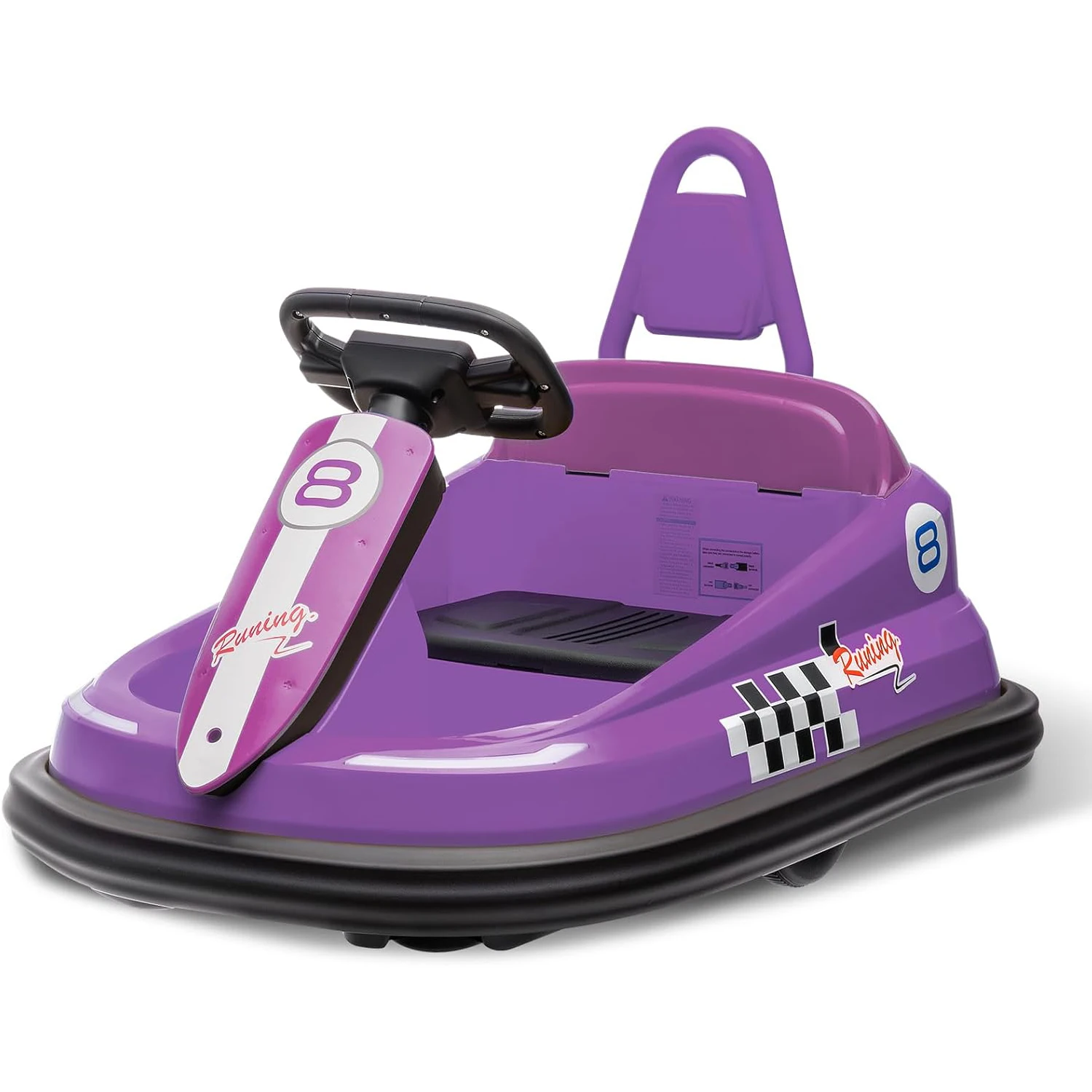 Coche de parachoques para niños pequeños, paseo eléctrico de 6 V con 360 °   Spin por 3-6 años, 2 velocidades, luces, música y bocina, cinturones de seguridad, regalos de juguete