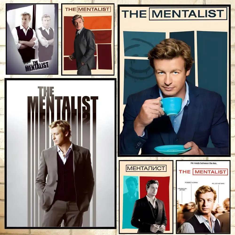 Série de tv clássica The Mentalist Poster Versátil HD Arte de parede à prova d'água Decoração autoadesiva para qualquer espaço Presente ideal
