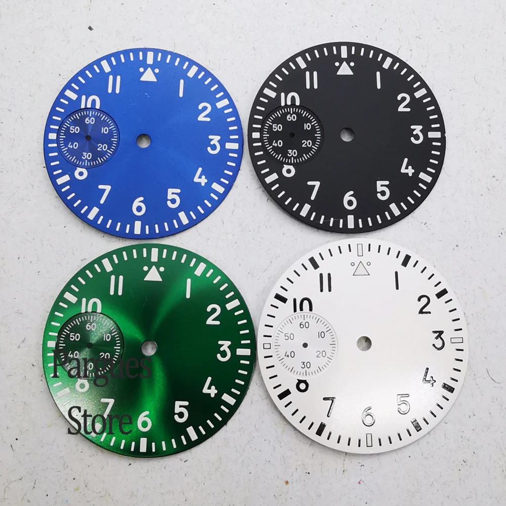 

Светящийся циферблат часов в стиле пилот, 37 мм, подходит для механизма с ручным заводом ETA6497 ST3600