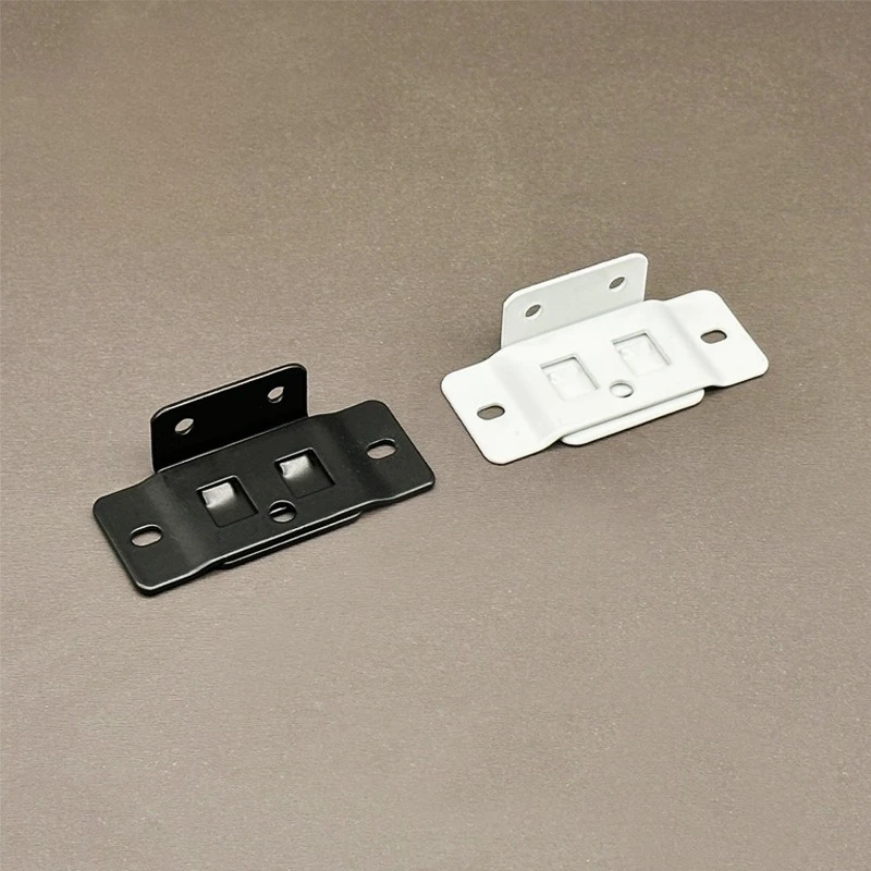 

Fixed iron buckle 2-in-1 insert corner code hardware furniture laminate connector bracket black and white