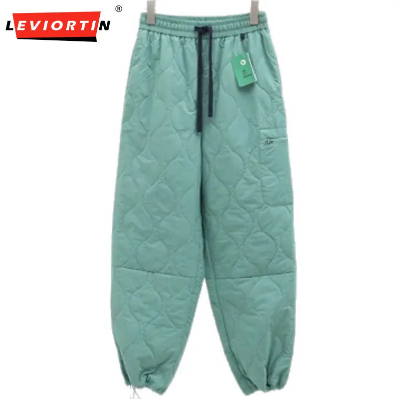 Autumn and winter men's outdoor hip-hop style sports clip cotton anti splash warm adjustable loose and versatile cotton pants