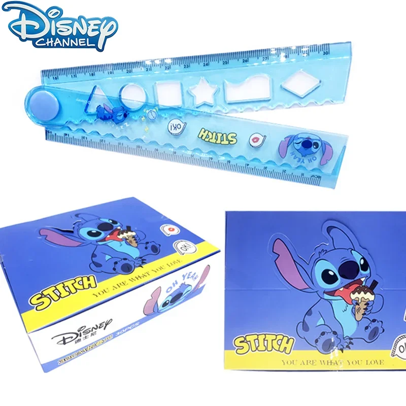 30cm neue Disney Stitch Lineal Cartoon niedlichen multifunktion alen Lineal Zeichnung Messung Länge Büro Schule liefert Briefpapier Geschenke