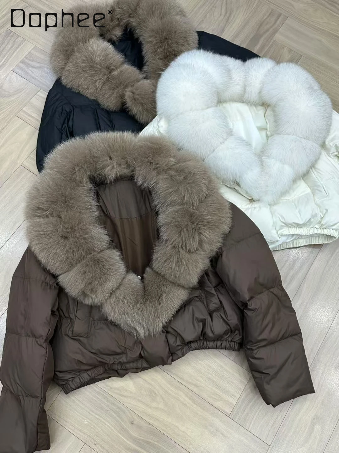 

Высококачественный элегантный модный пуховик с меховым воротником, женский зимний новый короткий утепленный теплый пальто, женская модная куртка в стиле поездок на работу