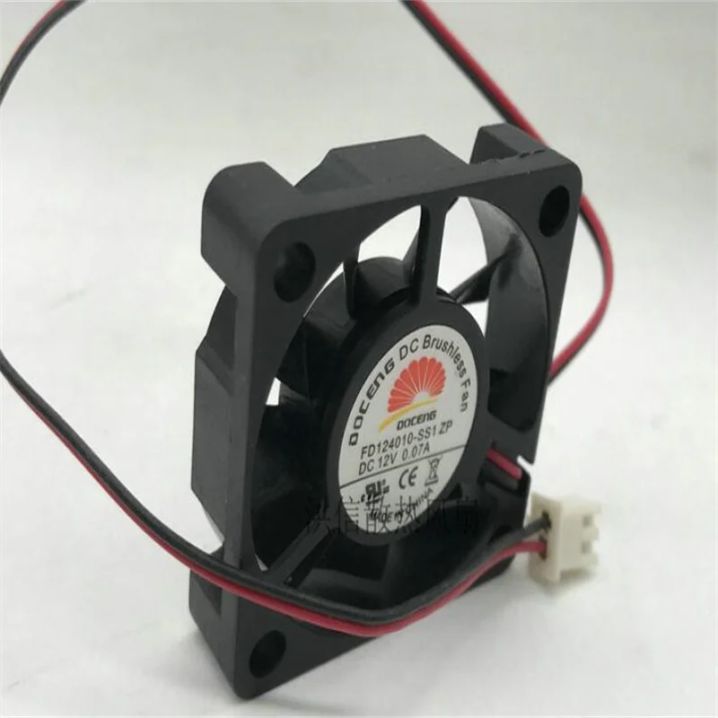 Original  DOCENG 4010 FD124010-SS1 ZP 12V 0.07A   two-wire cooling fan