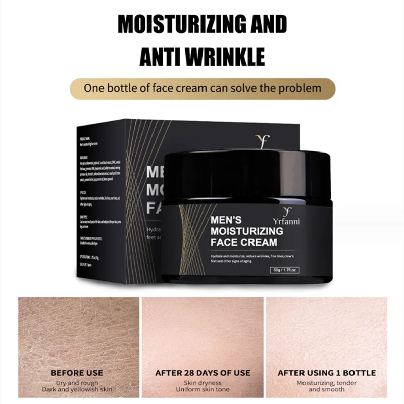 50G Anti-wrinkle Cream For Men Remove Face Wrinkles Firming Moisturizing Skin Green Tea Face Cream Anti-aging Facial Treatment