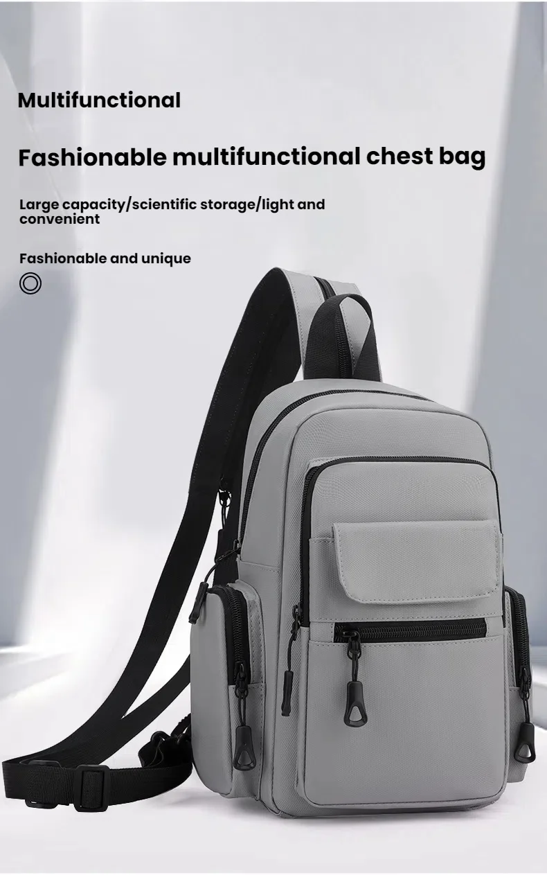 Modische Multifunktionale Brusttasche Fahrrad-Brusttasche Herren Mini-Rucksack Geeignet für Tägliches Pendeln Outdoor-Sport Reisen – Detail 1