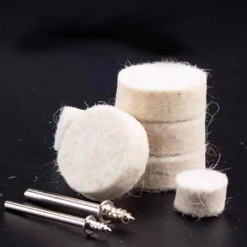 20 pcs. T-shaped Polishing Pad Polishing Wheel Ceramic Grinding Head Wool Felt