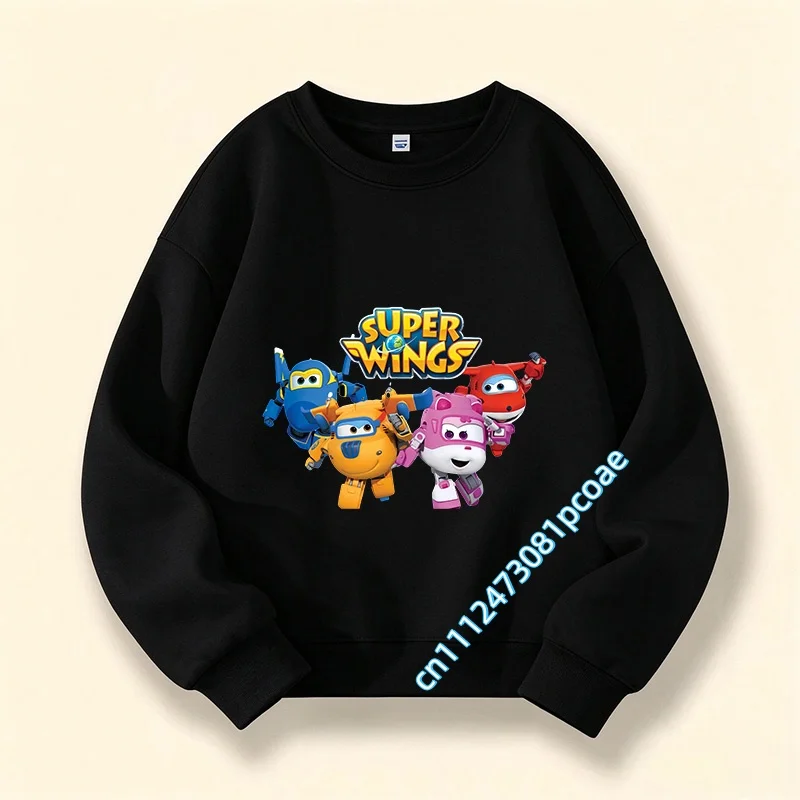 2026 New 2-8 Years Old Boys' Sports Shirt Super Pirate Kids Round-neck Hooded T-shirt Cartoon Print Hooded Shirt