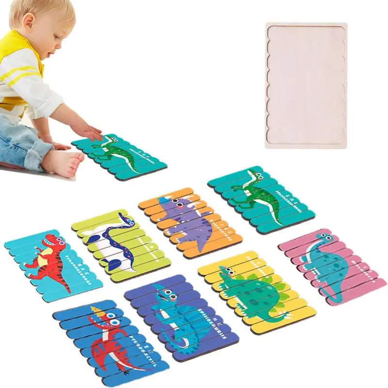 Cor animal Classificando Jogos de Correspondência, Aprendizagem Toy Puzzle, Brinquedos de Desenvolvimento precoce, Atividades Educacionais Pré-Escolar, 8Pcs