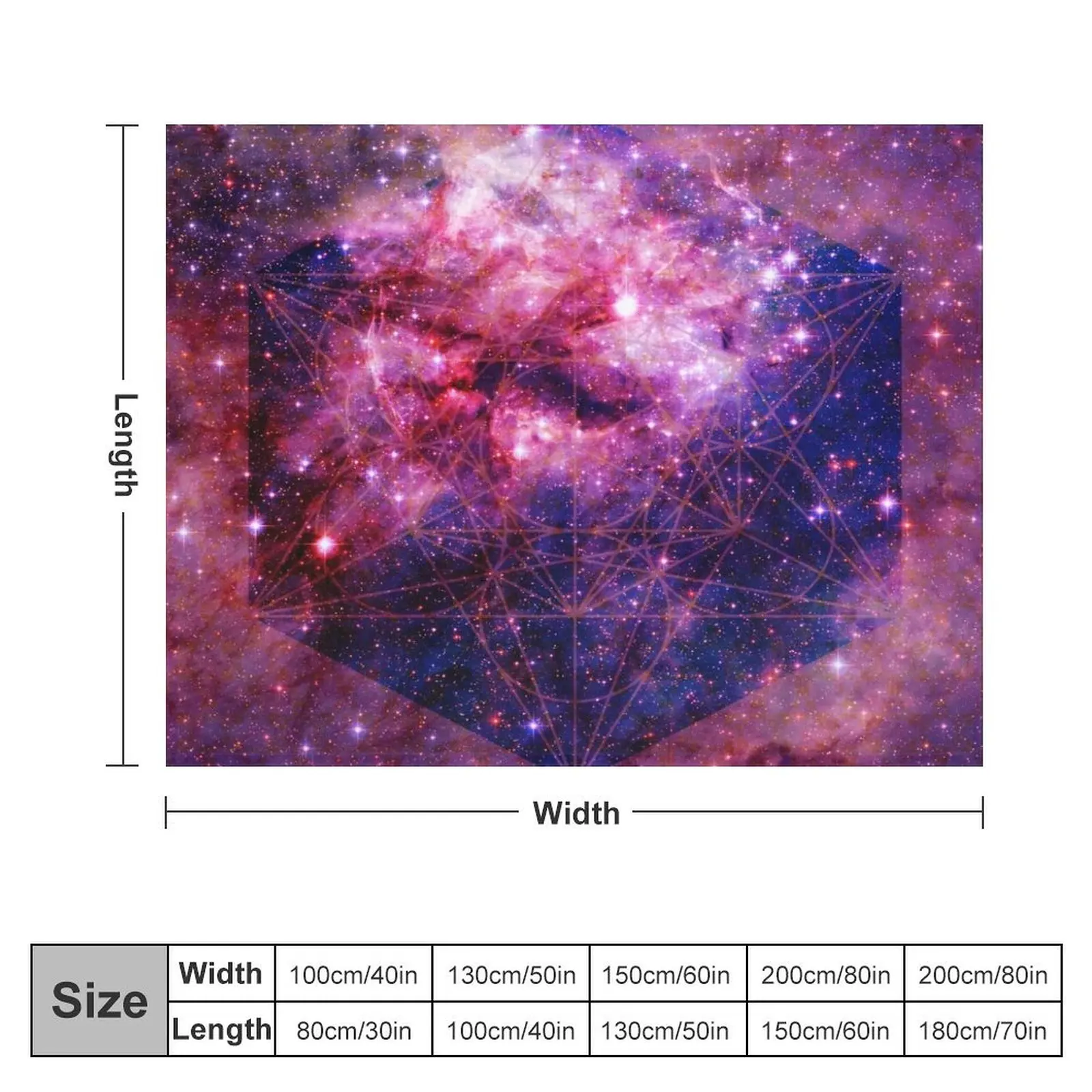 Tarantula Nebula Double Metatron's Cube [Mew] Throw Blanket anime Bed covers Blankets For Baby Blankets