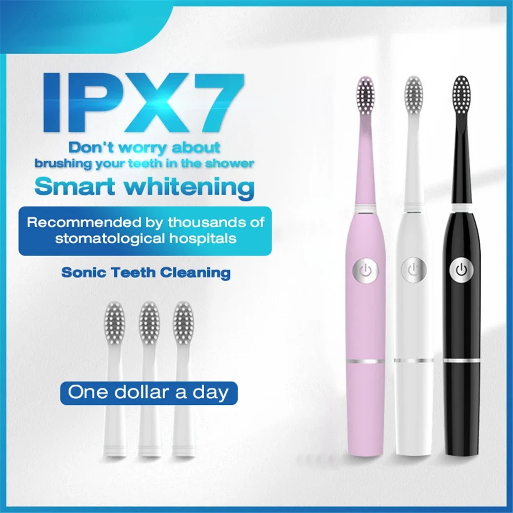 แปรงสีฟันไฟฟ้า IPX7 กันน้ําสําหรับผู้ใหญ่อัลตราโซนิกอัตโนมัติอัพเกรดแปรง