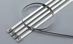 10pcs 10mm 10*100/150/200/250/300/350/400/450/500/650mm self-locking Stainless steel cable ties metal cable tie