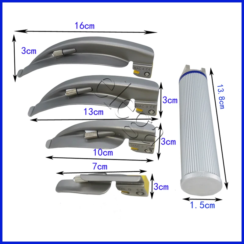 Stainless steel Anesthetic Reusable led Laryngoscope