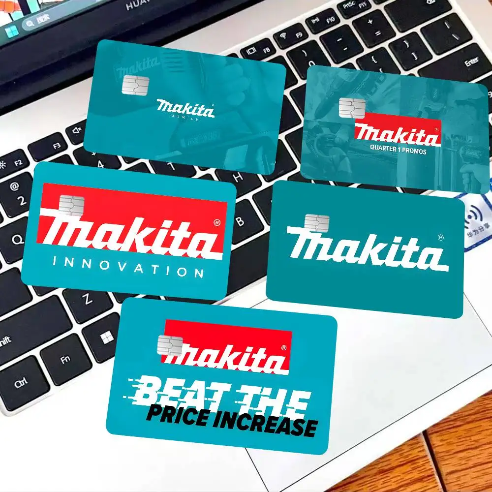 Industrial POWER M-Makita Anmie Sticker Film Skin Cover for Credit Card Debit Bank Card Front
