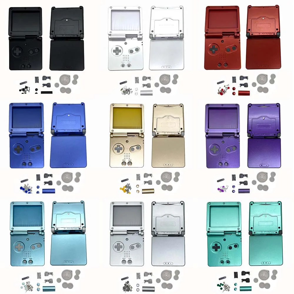Nuova sostituzione completa del guscio dell'alloggiamento per Nintend GBA SP custodia per Console di gioco Cover con pulsanti per Gameboy Advance SP Shell