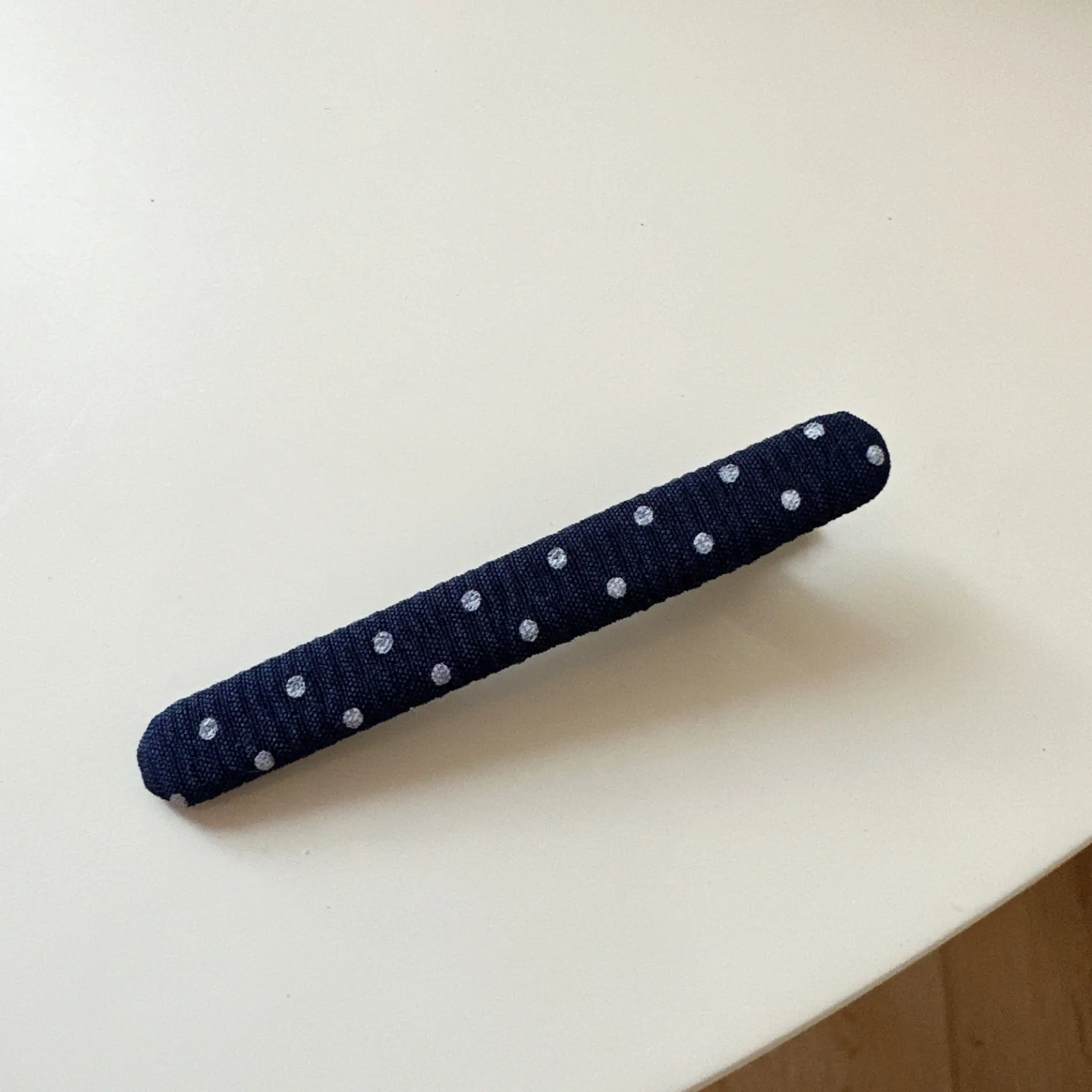 Vintage koreanische Haarspange, marineblau, gepunktet, Stoff-Haarnadel, handgefertigt, keine Schäden, Haar-Accessoires für Frauen, Haarspangen für Mädchen – Detail 22