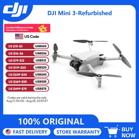 Refurbished DJI Mini 3 / Mini 4K / Mavic 4 Pro with Camera for Adults Use Quadcopter Aerial Photography Equipment