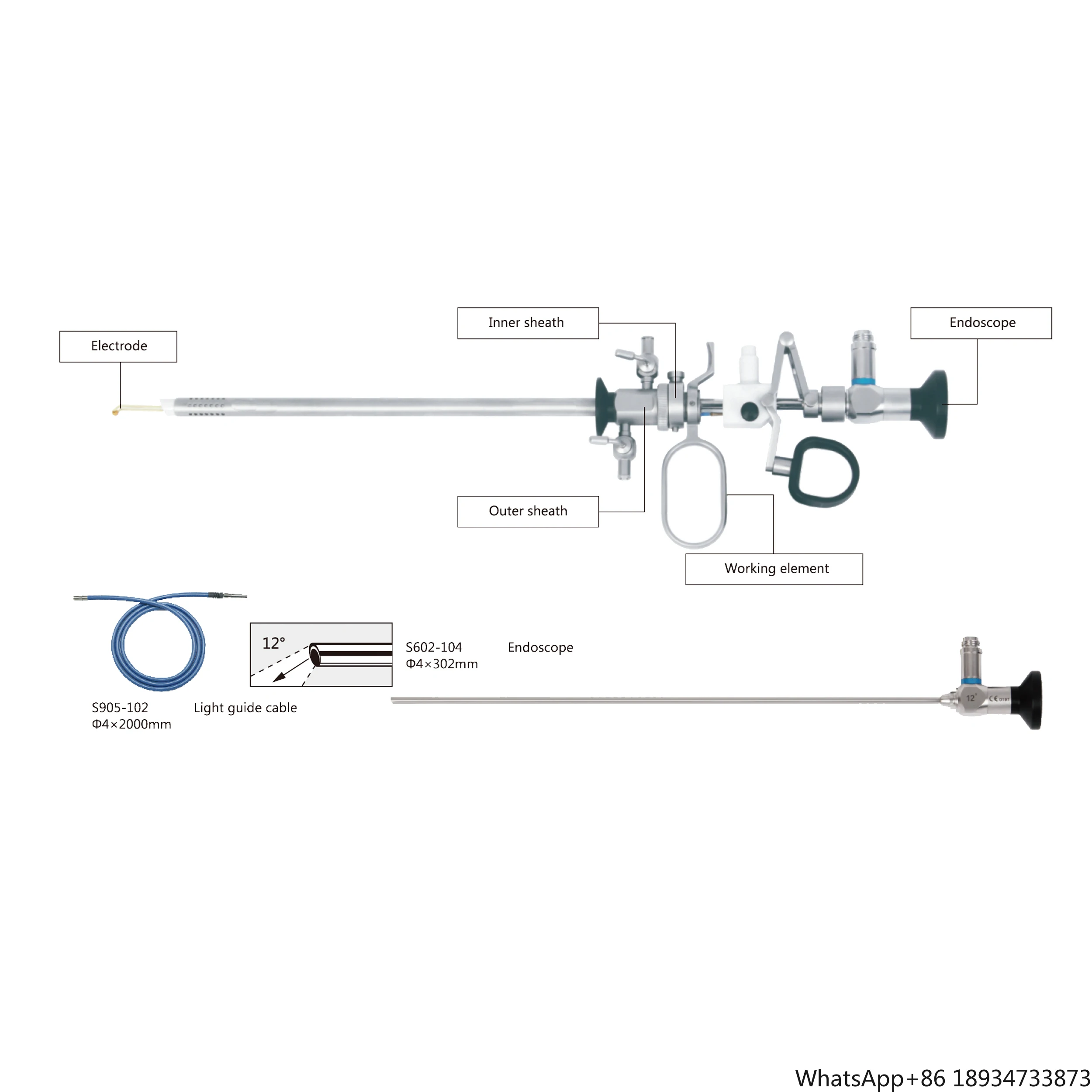 Complete Set Electrocoagulation Endoscopic Cutting Instruments Gynecological Obstetric Surgery High Quality Medical Equipments