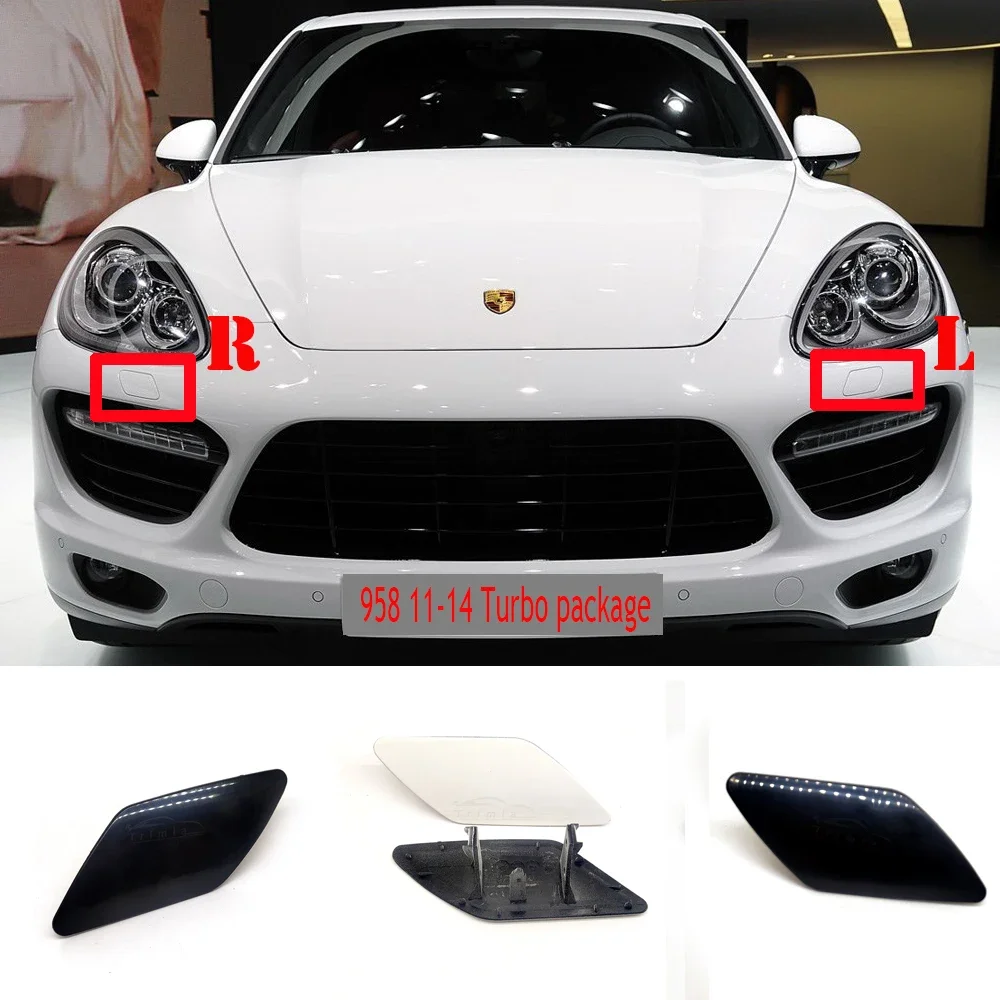 Fit 11-18 L&R Porsche Cayenne 92A 958 GTS S Turbo Sport Front Side Headlight Washer Cover