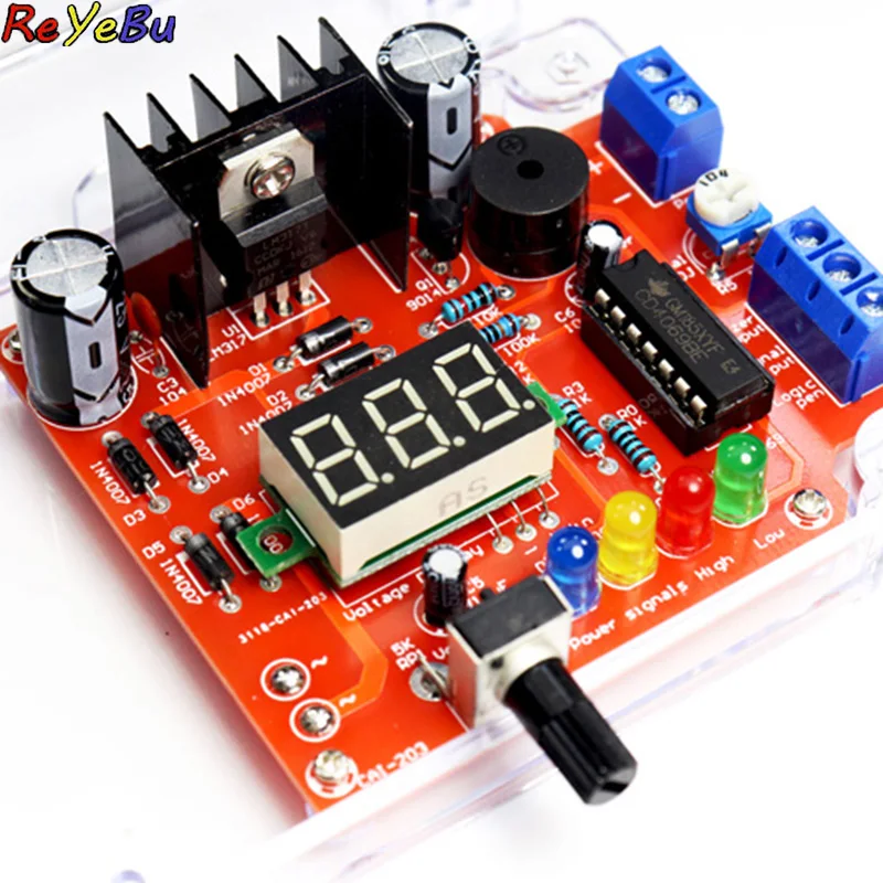 Electronic DIY Kit LM317 Adjustable Voltage Regulator Kit 110V 220V To 1.25V-12V DC Step-down Power Supply Module DIY Parts