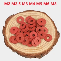M2 M2.5 M3 M4 M5 M6 M8 Red Steel Fibre Lnsulated Flat Washers Lnsulated Flat Washers Ring Dielectric Gasket