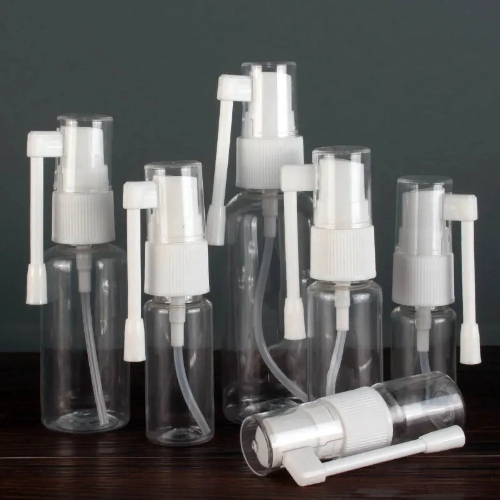 5PCS High Quality PET Nose Water Sprayer Roatation Empty Bottle Oral Medicine Spray Bottle Transparent Rotatable