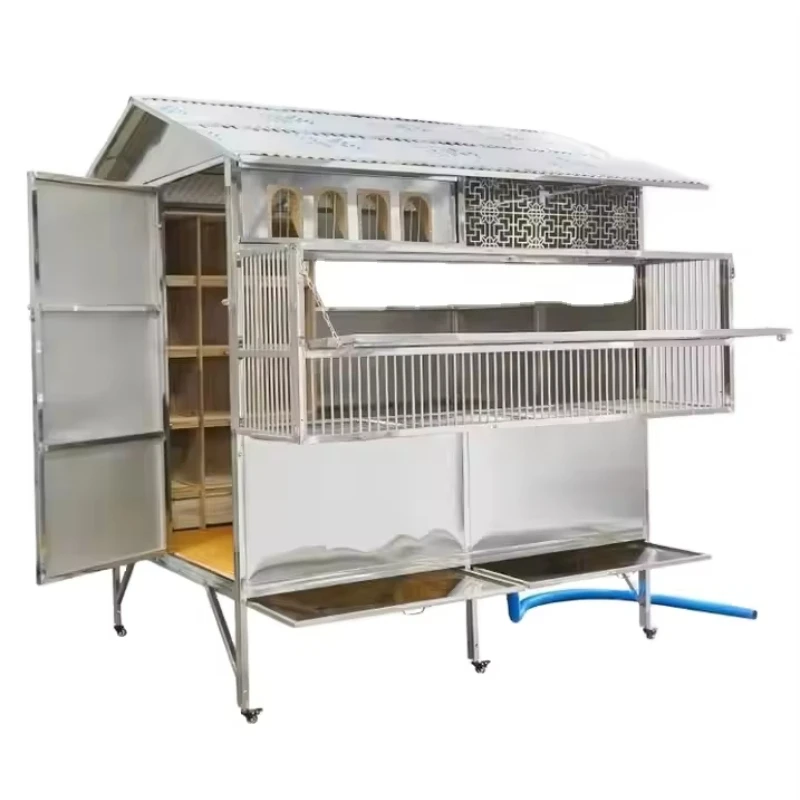 

Stainless steel pigeon feeding cage, windproof and rainproof pigeon house, polyvinyl chloride material for cats
