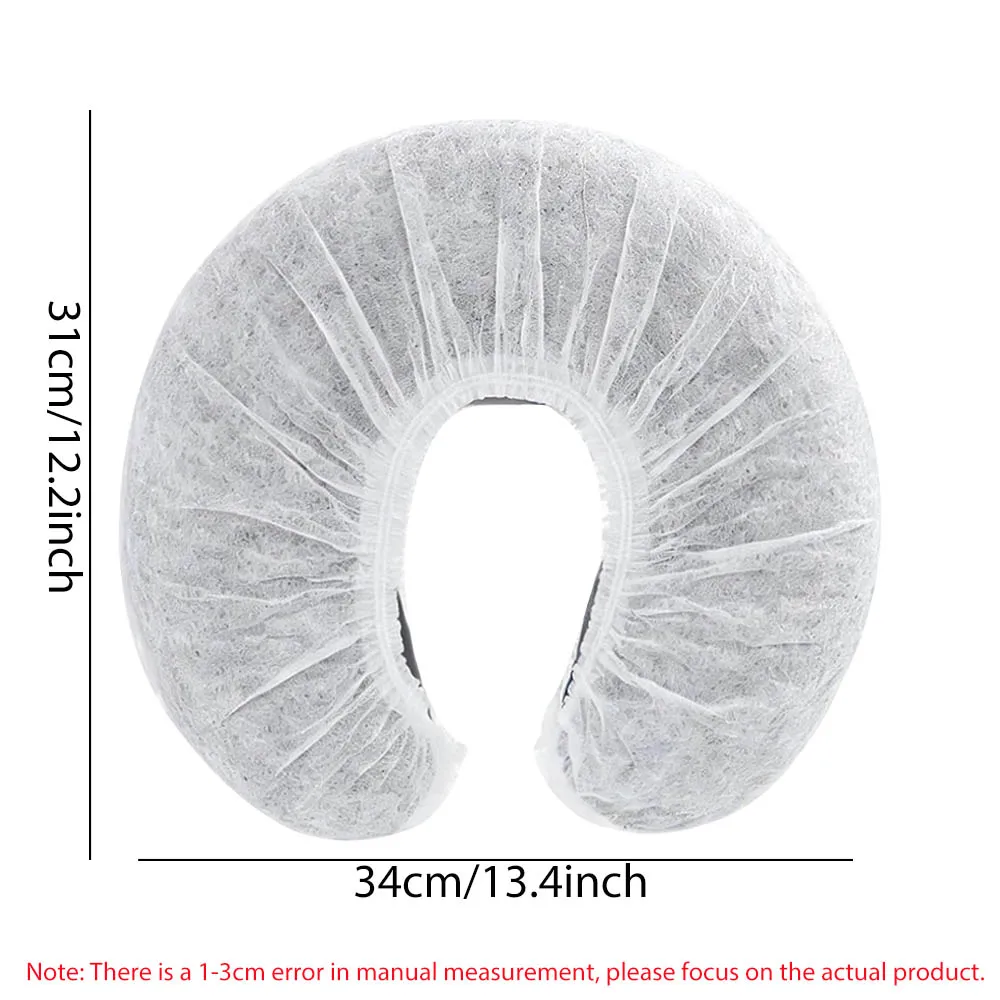 10/50 Pieces Disposable Headrest Covers U-shaped Pillowcase Massage Face Rest Cradle Cover Soft Non-Woven Tool For Beauty SPA