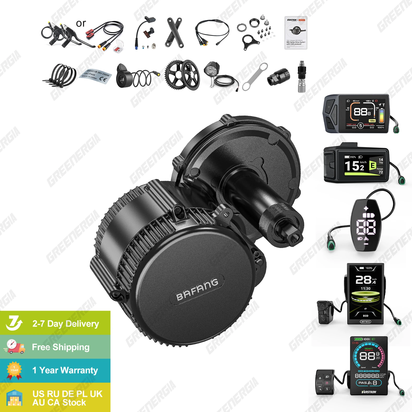 

CN BAFANG Motor 48V 750W BBS02B M615 M325 M215 Mid Drive Electric Bike Conversion Kit 1000W 750W 250W 500W Motor BBSHD BBS01B