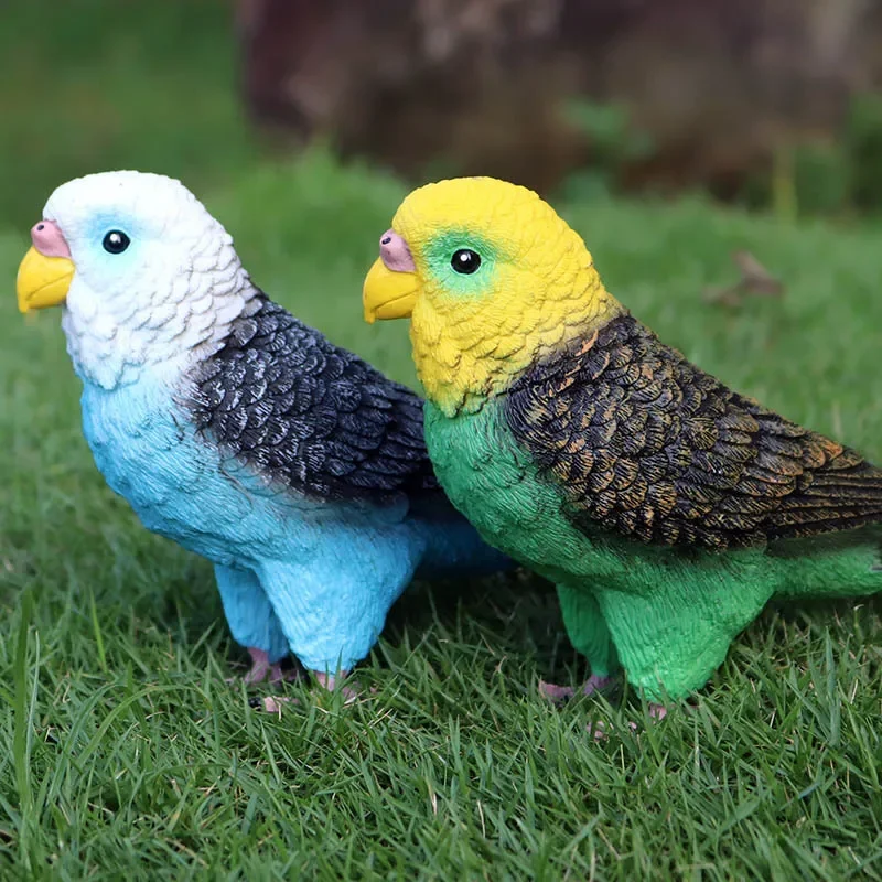 Figuras de acción de pájaros de simulación para niños y adultos, figuritas en miniatura para decoración de jardín, cacatúa, guacamayo, loro, regalo