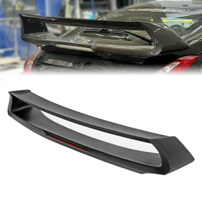 

Fairlady 370Z Z34 AM Style Rear Wing Spoiler With Brake Lights Double Deck 370Z Model