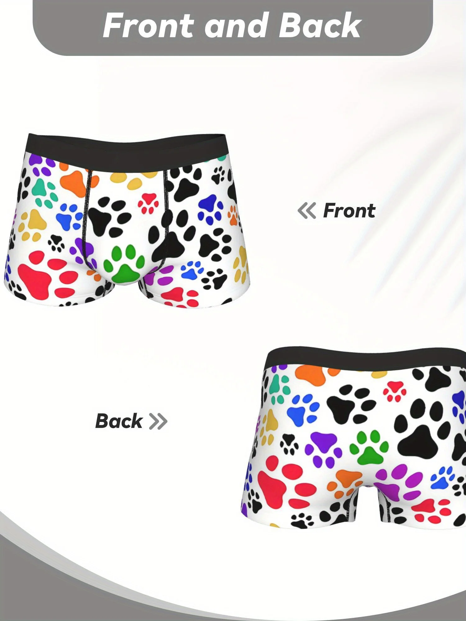 Rainbow Paws Mouse Pad Men Underwear - view 4