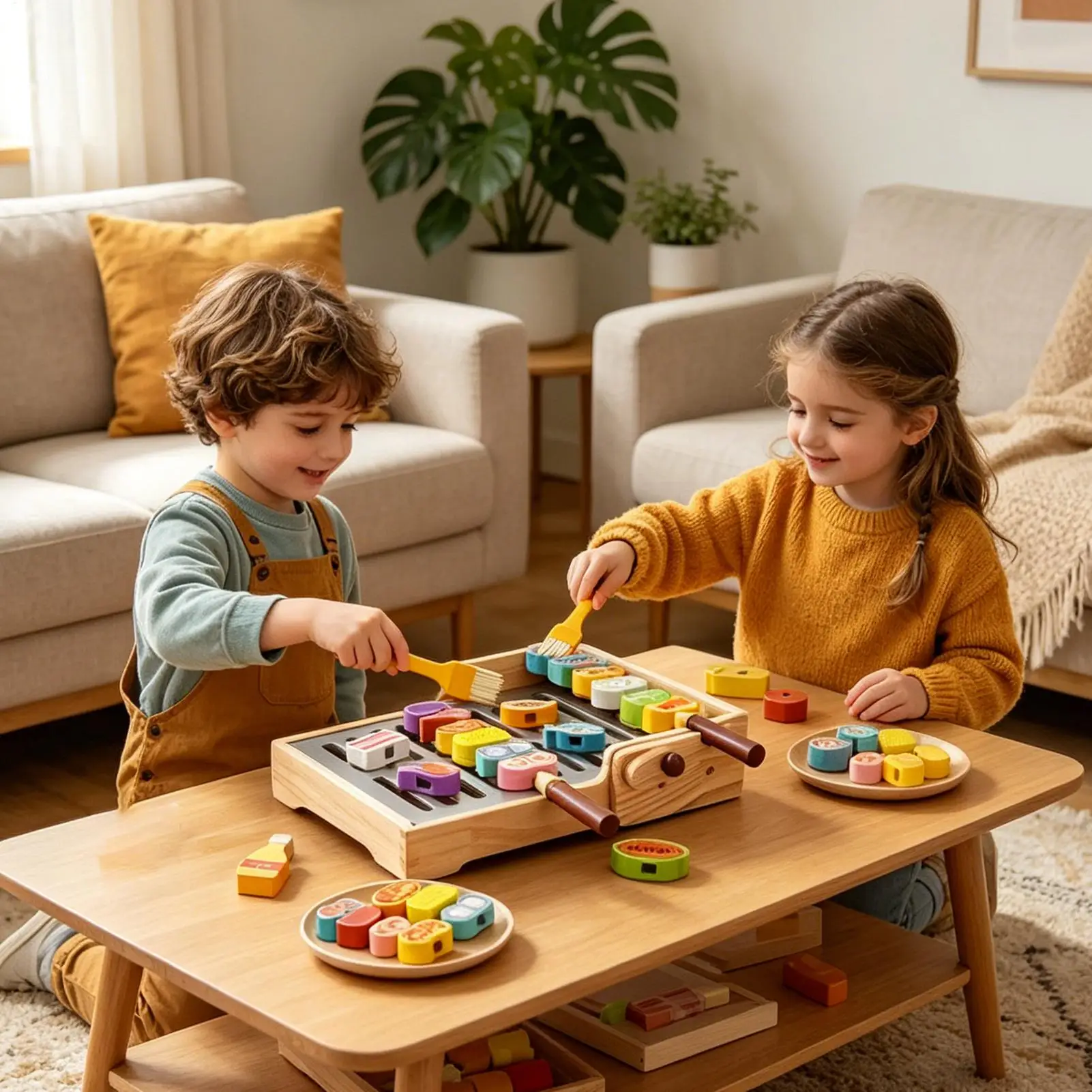 おもちゃのグリル-リアルなシミュレーション-インタラクティブプレイセット-子供用グリル-子供用-家族-友人-息子-娘-誕生日公園