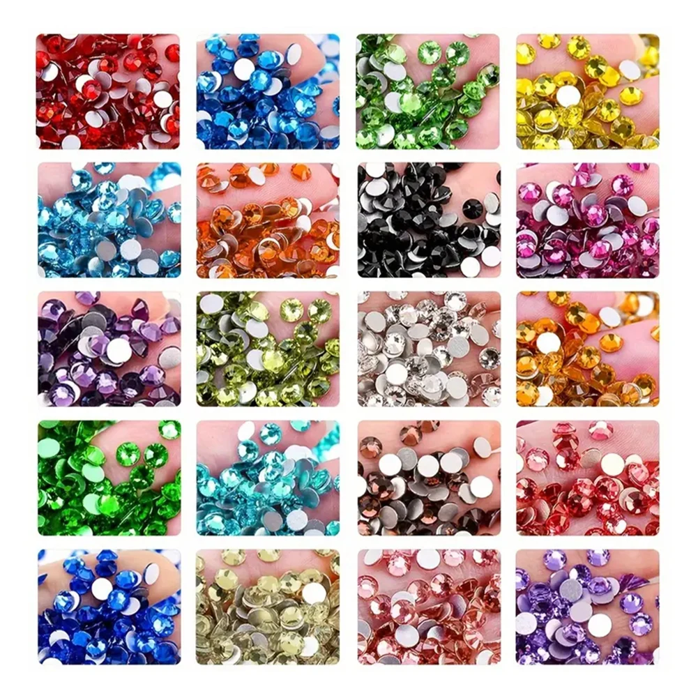

10000Pcs Round Resin Diamond 20 Colors DIY Diamond Painting Beads Round Drills Beads 5D Resin Diamond for Adults