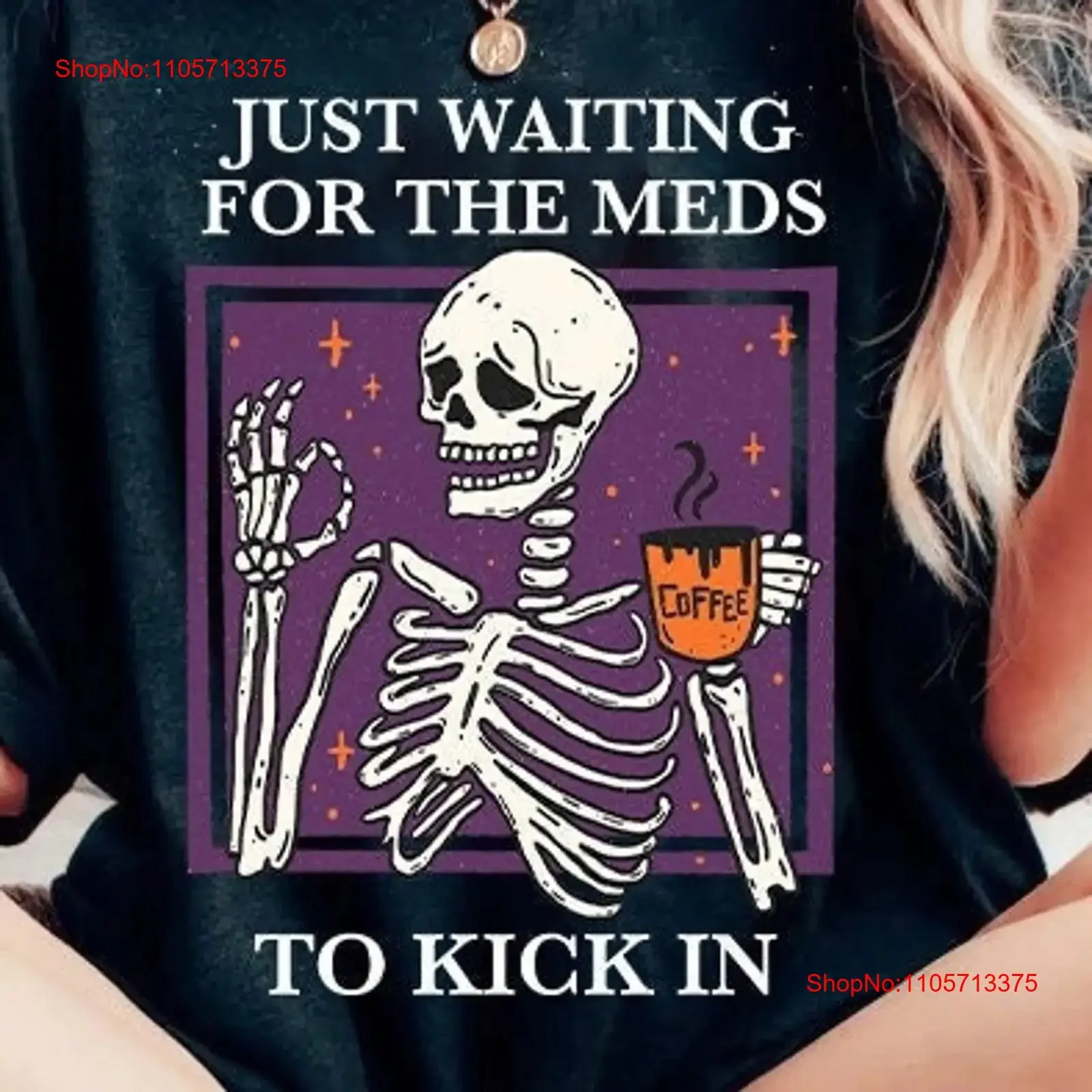 Just waiting for the meds to kick in shirt hidden disability spoonie chronic illness invisible flare day vintage Washed