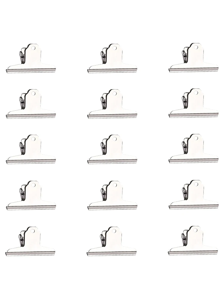 15pcs 120mm Large Metal Solid Pictures Photos Document Strong Grip Binder Clips Multifunction Stainless Steel Practical Durable