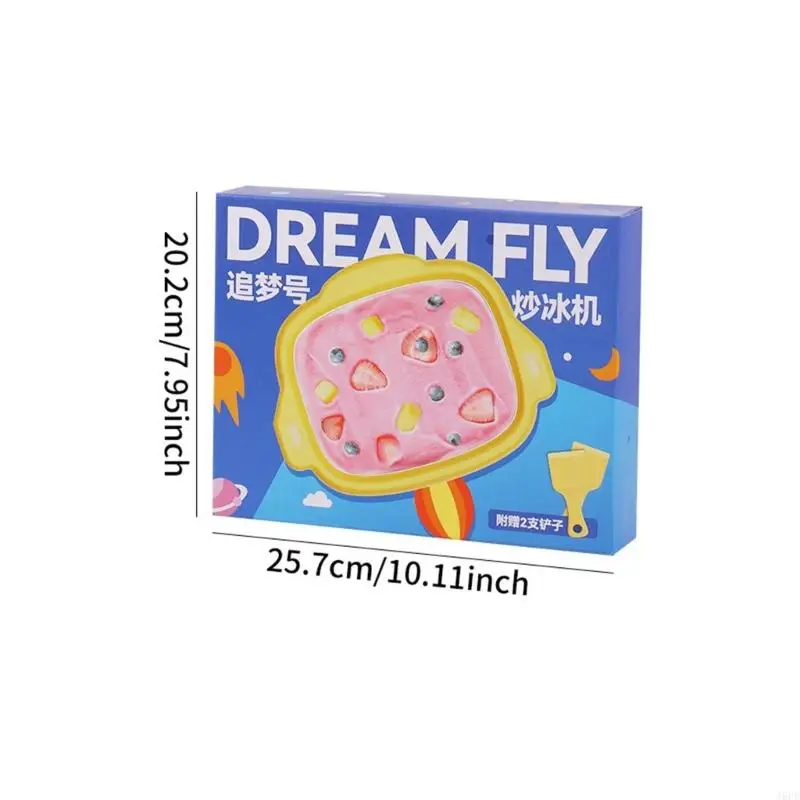 J6pe Ice Cream Roll Maker Rolled Ice Cream Machine Bintik Manis Instan Cold Plate