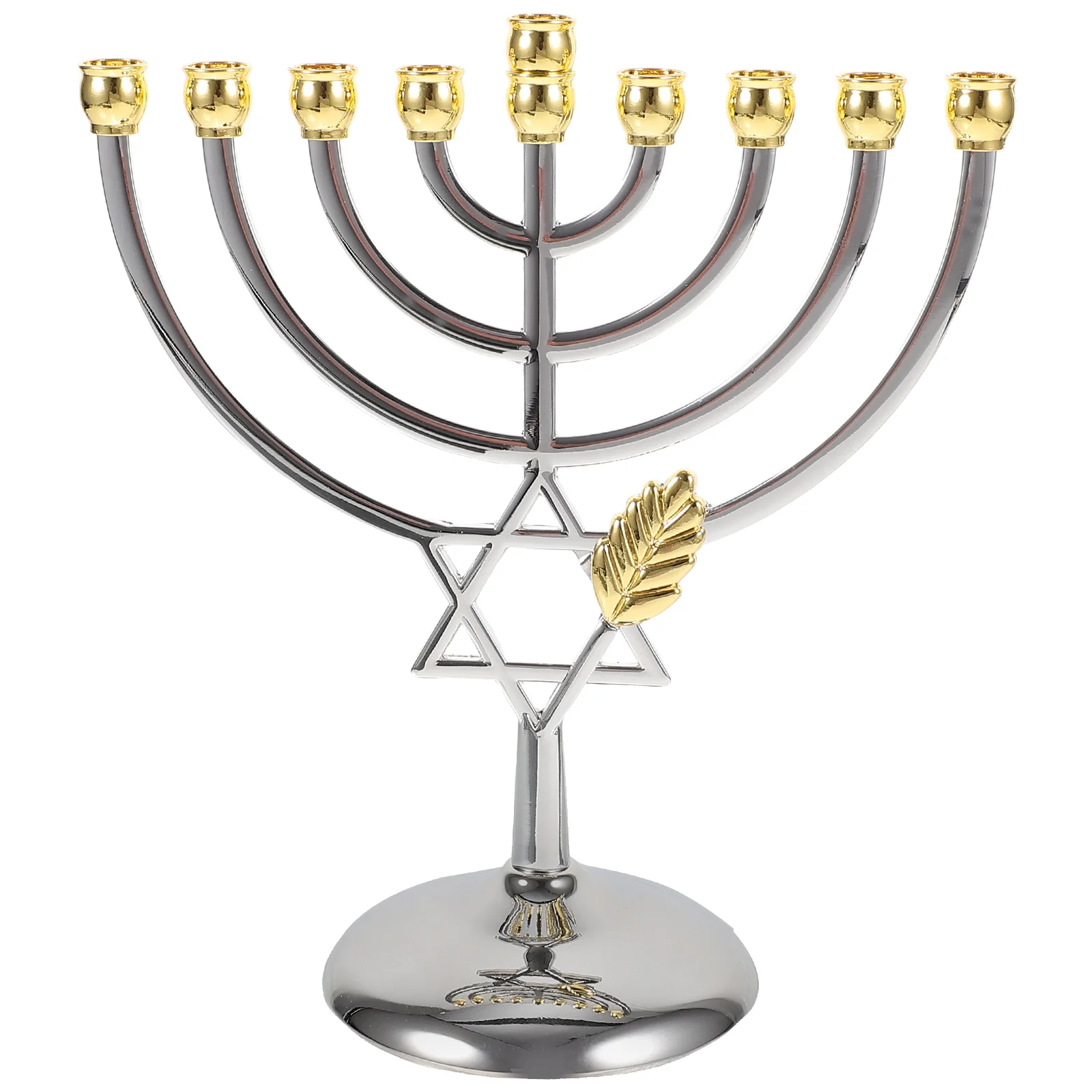 Jewish Holder Menorah 9 Branch Candlestick Metal Vintage Classic Stand Jewish Hanukkah Ornament Festival Home deco