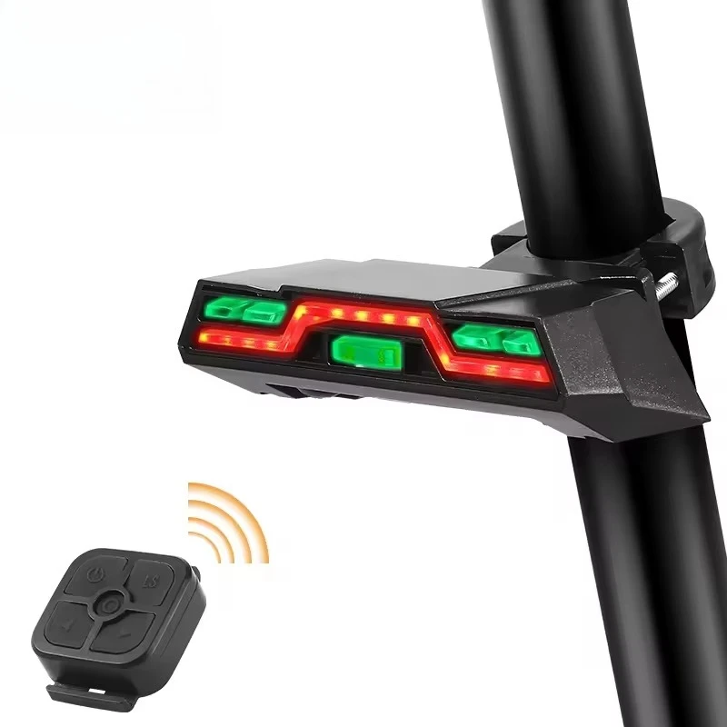 

New bicycle USB flash drive tail light turn signal horn remote control 7 mode Emitting Diode