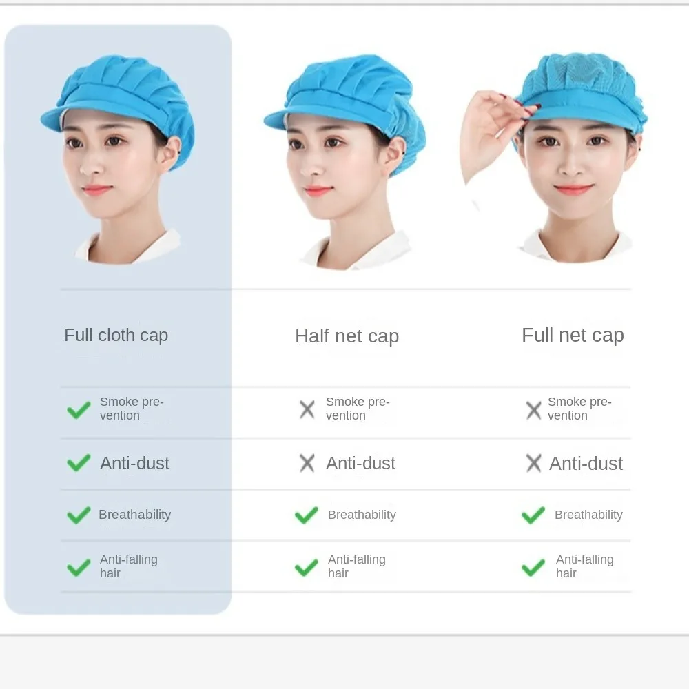 Chic Cloth Work Hat Work Wear Smoke-proof Dust Hotel Cook Cap Breathable Cooking Caps Factory