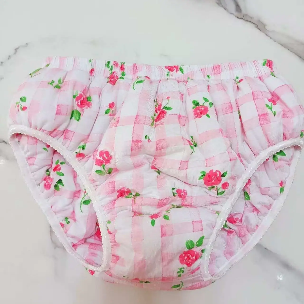 Men Women Handmade Print Cotton Blended Puffy Briefs Leak Proof Soft And Comfortable ABDL Panty