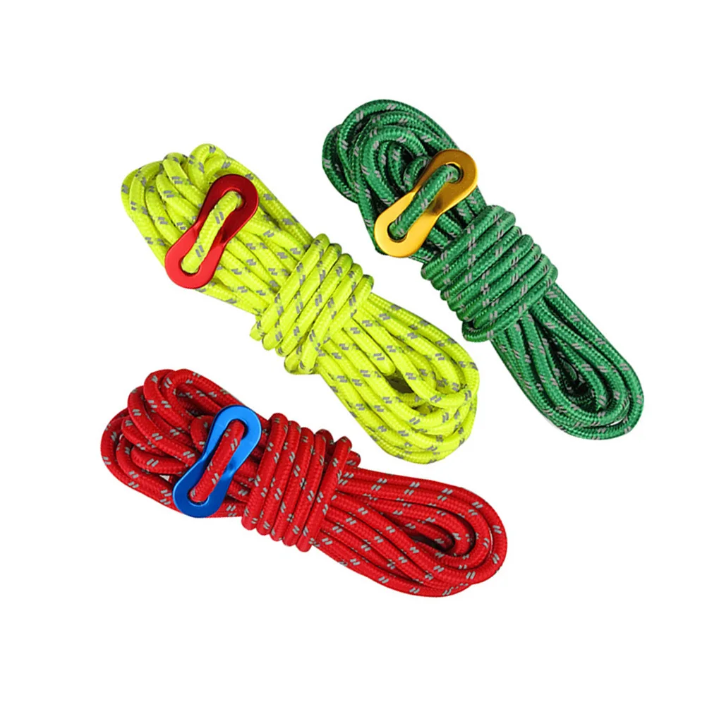 

3 Pcs Windproof Reflective Rope Thick Camping Bold Nightlight Noose Survival Tent
