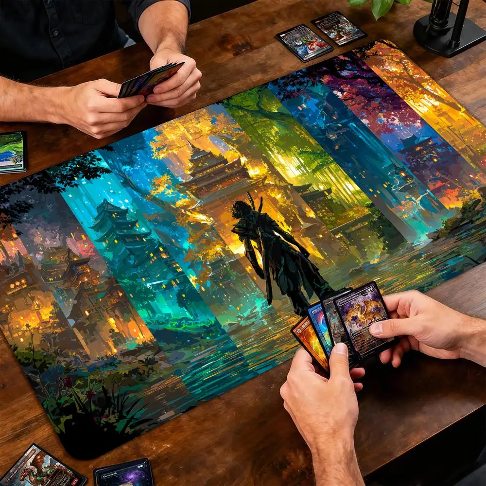 

Игровой коврик для карточных игр Fantasy Epic Secret Realm Magic, противоскользящая основа, 35x60 см, для TCG
