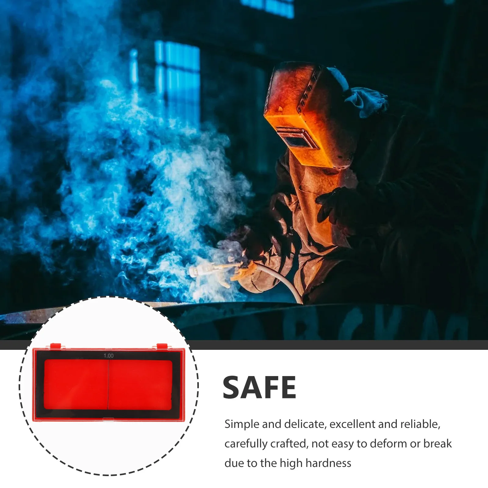 

1Pair Welding Magnifying Lens Clear 1.0 for Arc Welding Cutting Shielded Protection Uv Anti-Glare Sturdy Glass ABS