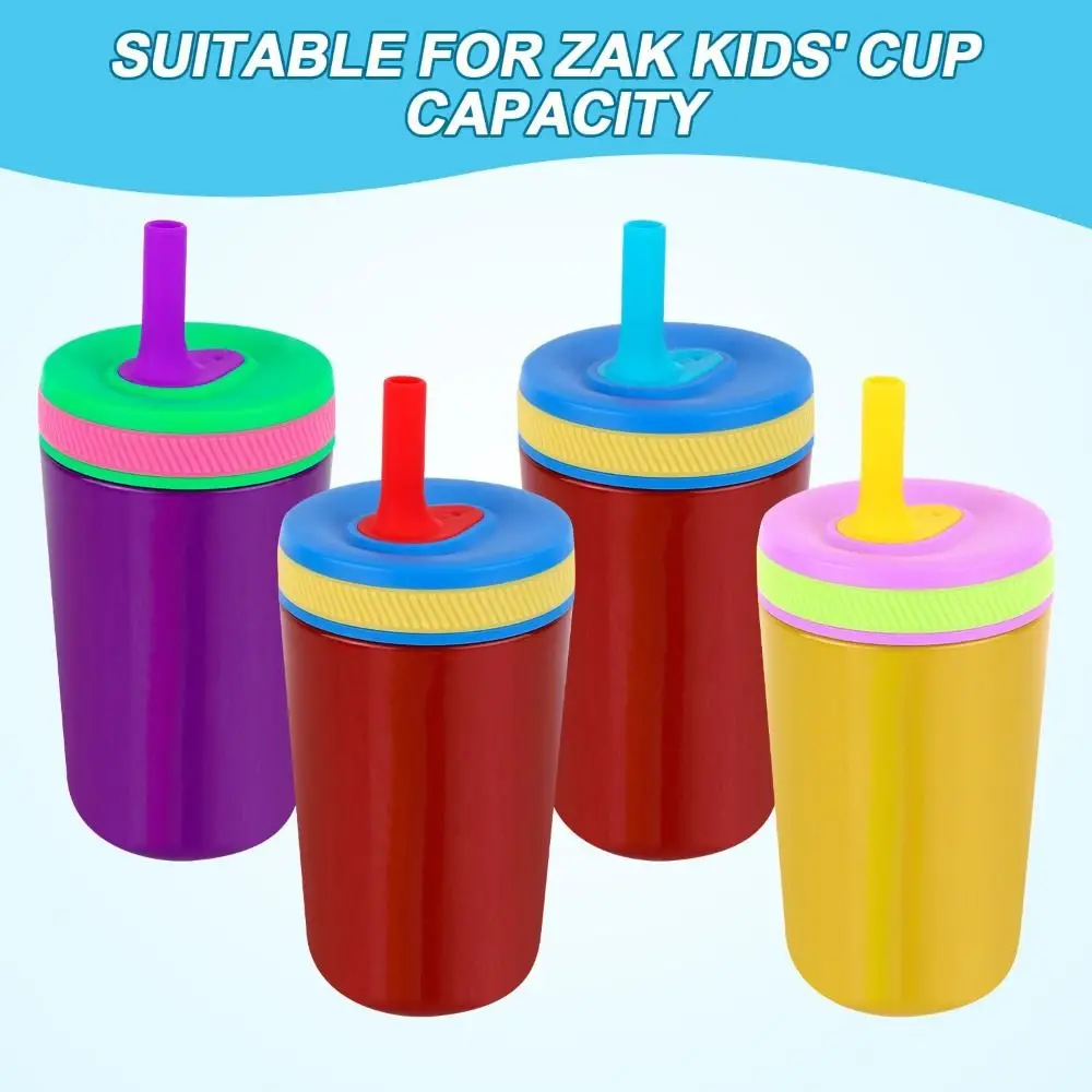 

BPA-Free Water Bottle Straws Reusable Silicone Cup Straw 15OZ Replacement Straw for Zak Designs Kelso Water Bottle Accessories