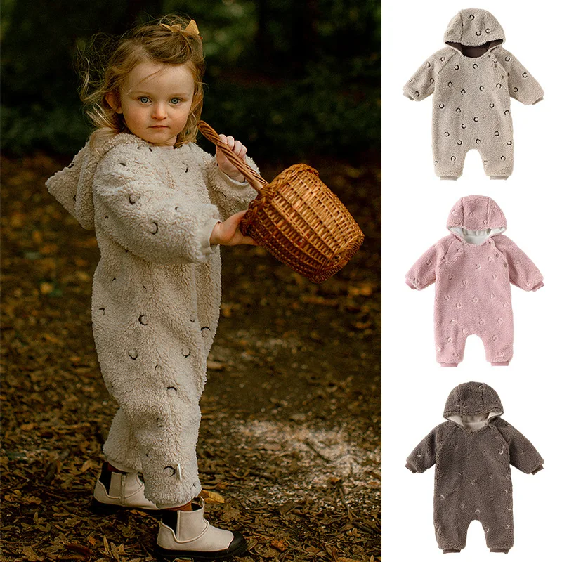 

Baby Cotton-padded Nordic-style Romper Winter Warm One-piece Suits for Boys and Girls Hooded Outerwear for Infants and Toddlers