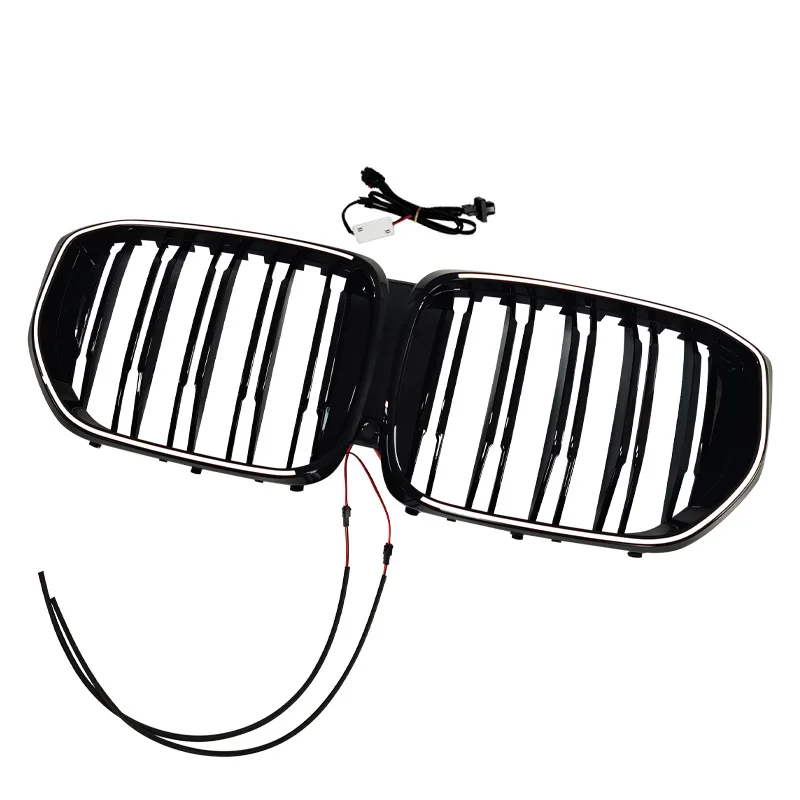 

Suitable for 2023-2025 BMW X5 Dual Line Gloss Black G05 Illuminated Lighted Grille