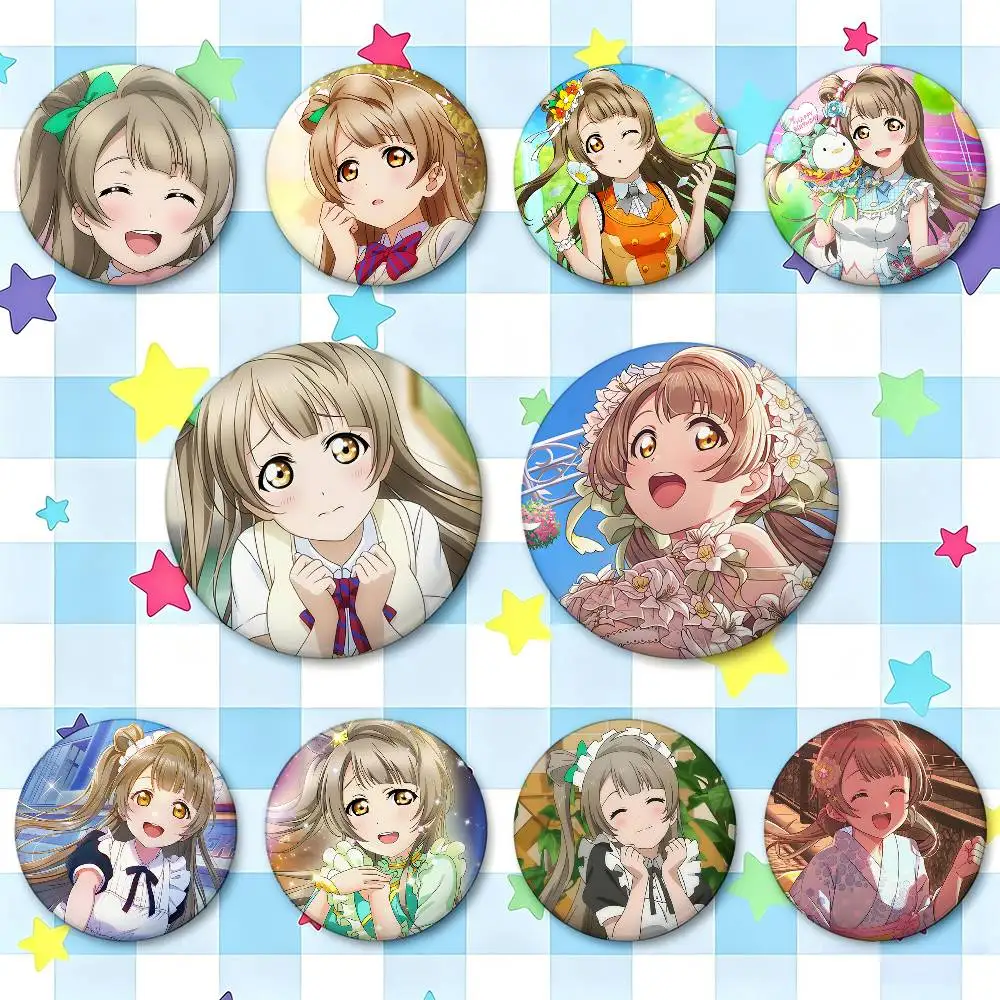 Kotori Minami Badges Button Round Creative Pin Brooch Badge Bag Decor Accessories Fans Collect Friends Gifts
