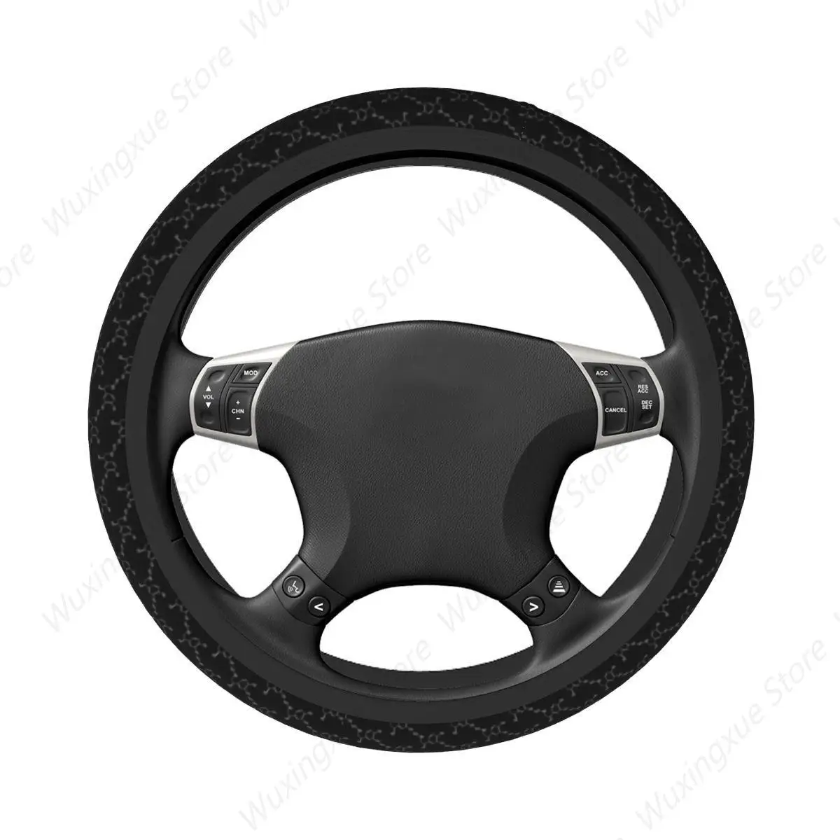 Car Steering Wheel Cover Adrenaline Molecule Black Medical Art Elastic Chemistry Science Auto Decor Elastische Auto Accessories